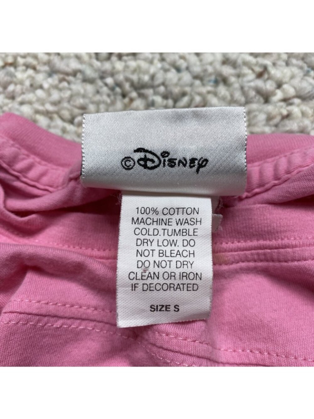 Walt Disney World Pink Mickey Graphic Tee Short Sleeve sz S Crew Neck Casual - Picture 4 of 10